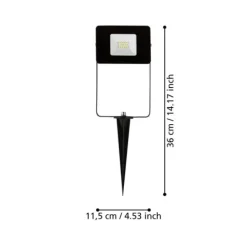Projetor exterior LED em alumínio preto FAEDO 4 EGLO 97471