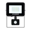 Projetor led start flat 3000lm - 4000k- 27w -c/ sensor preto - sylvania