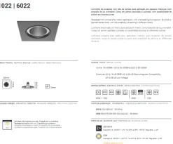 Projetor Orientável para Encastrar com Lâmpada GU10 TROMILUX 6022.100.4XX Escovado