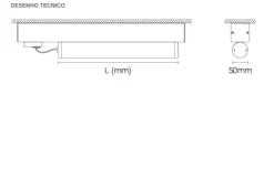 Projetor para Calha Trifásica Tromilux 5097.032.1F3 Branco