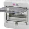 Quadro elétrico de distribuição - 8 MOD. PORTA TRANSPARENTE C/ BARRAMENTO DE NEUTRO E DE TERRA IP65