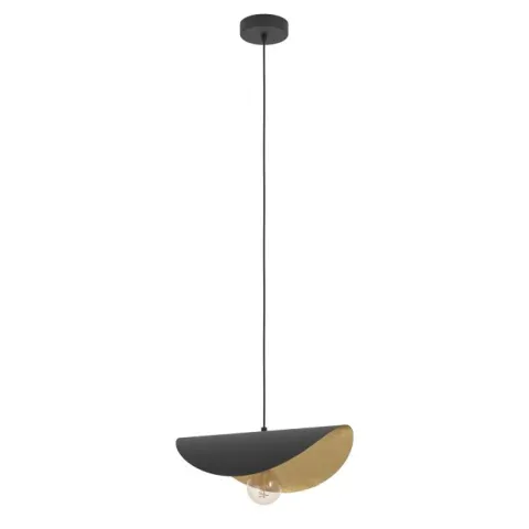 SACEDA Candeeiro de Teto Suspenso Preto e Dourado 41 cm 390392