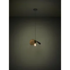 SACEDA Candeeiro de Teto Suspenso Preto e Dourado 41 cm 390392