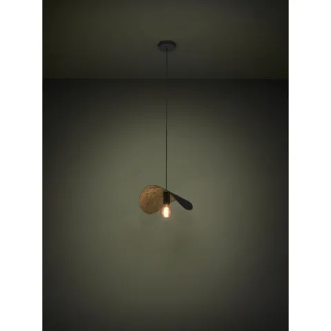 SACEDA Candeeiro de Teto Suspenso Preto e Dourado 41 cm 390392