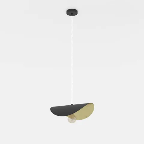 SACEDA Candeeiro de Teto Suspenso Preto e Dourado 41 cm 390392