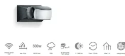 Sensor movimento Steinel IS 1 120º/180º preto IP54