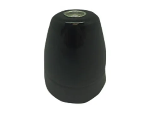 Suporte lâmpada cerâmico vintage e27 preto