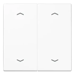 Tecla duplo com símbolos de seta branco LS JUNG LS995MPWW