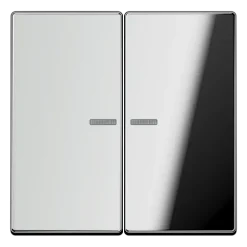 Tecla Duplo com Visor Cromado Brilhante Série LS JUNG GCR2995KO5