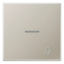 Tecla simples com símbolo campainha em relevo aço LS JUNG ES2990KO5KP