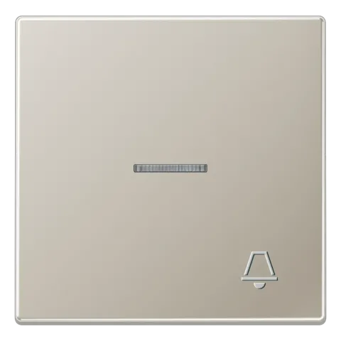 Tecla simples com símbolo campainha em relevo aço LS JUNG ES2990KO5KP