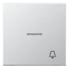 Tecla simples com símbolo campainha e visor alumínio LS JUNG AL2990KO5K