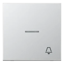 Tecla simples com símbolo campainha e visor alumínio LS JUNG AL2990KO5K
