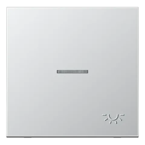 Tecla simples com símbolo luz tátil e visor alumínio LS JUNG AL2990KO5LP