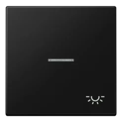 Tecla simples símbolo luz com visor preto mate LS JUNG LS990KO5LSWM