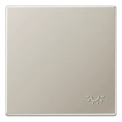 Tecla simples símbolo luz em relevo aço Série LS JUNG ES2990LP
