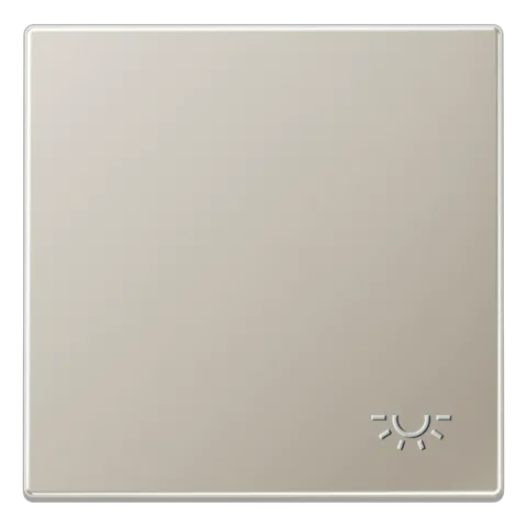 Tecla simples símbolo luz em relevo aço Série LS JUNG ES2990LP
