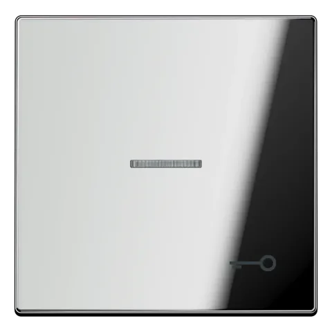 Tecla simples símbolo porta com visor cromado brilhante Série LS JUNG GCR2990KO5T