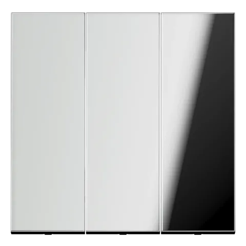 Tecla triplo cromado brilhante Série LS JUNG GCR993