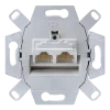 Tomada de Dados Cat. 6 / Cat. 6A iso 2 x 8 Pólos para 2 Terminais JUNG UAE8-8UPOK6