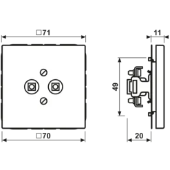 Tomada de Equalização de Potencial em Duroplástico Preto LS JUNG LS965-2SW