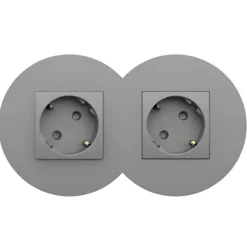 Tomada dupla Siza Vieira em alumina - Kit Completo