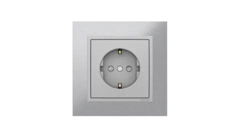 Tomada Inox/Alumina, Logus 90 Metallo - Kit Completo