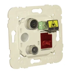 Tomada Mista R - TV - RJ45 Cat. 6 UTP - FO SC-APC Estrela Efapel 0150.21535
