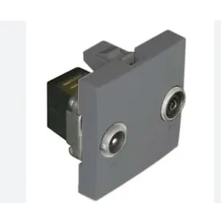 Tomada R-TV Terminal com 2 Módulos em alumina 45554- Série Quadro 45 efapel