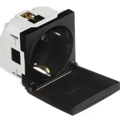 Tomada Schuko Alv Planos Tampa Obturador de 2 Módulos - Quadro 45 - Efapel - 45128SPM