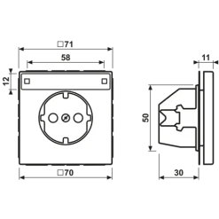 Tomada SCHUKO® 16 A 250 V alumínio Safety Plus LS JUNG AL1521KINA
