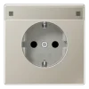 Tomada SCHUKO® 16 A 250 V com Campo de Inscrição Aço LS JUNG ES1520KINA
