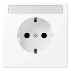 Tomada SCHUKO® 16 A 250 V com Campo de Inscrição Branco Mate LS JUNG LS1520KINAWWM