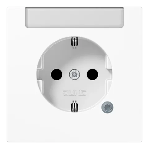 Tomada SCHUKO® 16 A 250 V com Indicação e Campo de Inscrição LS JUNG LS1520INAKOWW