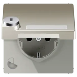 Tomada SCHUKO® 16 A 250 V com Tampa Basculante e Fechadura de Segurança LS JUNG ES1520NAKLSL