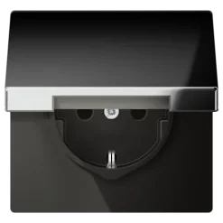 Tomada SCHUKO® 16 A 250 V com Tampa Basculante Cromado Brilhante LS JUNG GCR1520KIKL