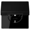 Tomada SCHUKO® 16 A 250 V com Tampa Basculante Preto Mate LS1521KIKLSWM JUNG LS1521KIKLSWM