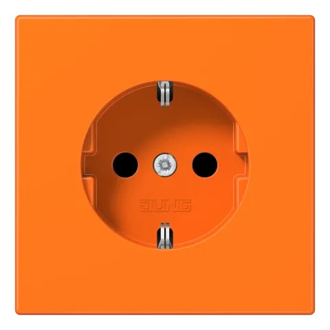 Tomada SCHUKO® 16 A 250 V Safety Plus Termoplástico Laranja JUNG LS1520BFKIO