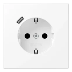 Tomada SCHUKO® com Carregador USB Tipo C Branco Mate LS1520-18C JUNG LS1520-18CWWM