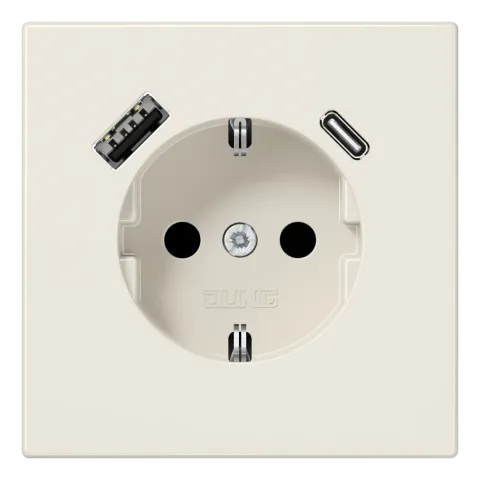 Tomada SCHUKO® com Carregador USB Tipo A e C Safety Plus LS1520-15CA JUNG LS1520-15CA