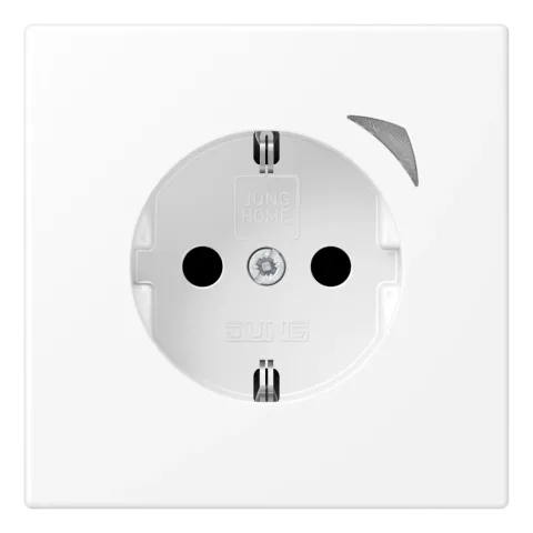 Tomada SCHUKO® com Indicação de Funcionamento e Safety Plus LS JUNG BTLS1521SELG