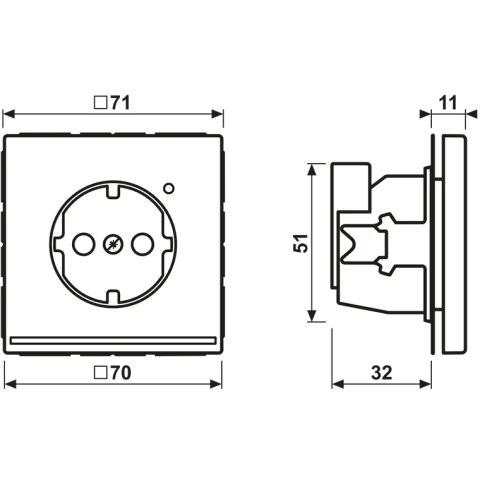 Tomada SCHUKO® com Luz de Orientação LED Cinzento Claro LS JUNG LS1520-OLGLNW