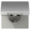 Tomada SCHUKO® com Tampa Basculante Alumínio Série LS JUNG AL1521KIKL