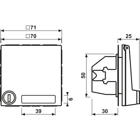 Tomada SCHUKO® com Tampa Basculante e Fechadura de Segurança LS JUNG LS1520NAKLSLLG