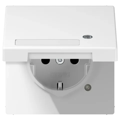 Tomada SCHUKO® com Tampa Basculante e Indicação de Funcionamento LS1520NAKLKOWW JUNG LS1520NAKLKOWW