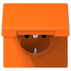 Tomada SCHUKO® com Tampa Basculante Laranja LS1520BFKIKLO JUNG LS1520BFKIKLO