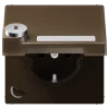 Tomada SCHUKO® com Tampa Basculante e Fechadura de Segurança LS JUNG ME1520NAKLSLAT