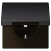 Tomada SCHUKO® com Tampa Basculante Alumínio Lacado LS AL 1520 KIKL D JUNG AL1520KIKLD