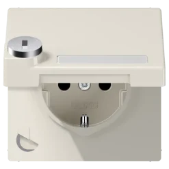 Tomada SCHUKO® com Tampa Basculante e Fechadura de Segurança LS JUNG LS1520NAKLSL