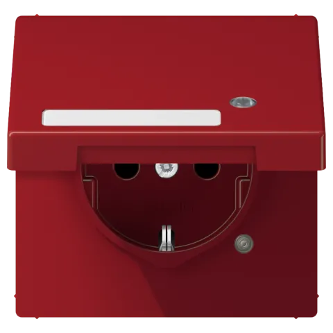 Tomada SCHUKO® com Tampa Basculante Vermelha LS1520NAKLKORT JUNG LS1520NAKLKORT